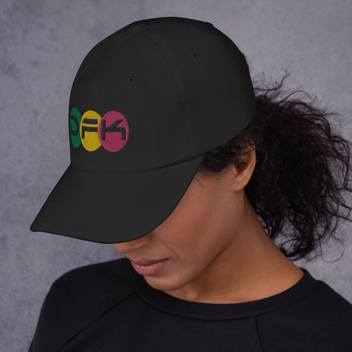 DFK (Rasta Circles) Cap Black