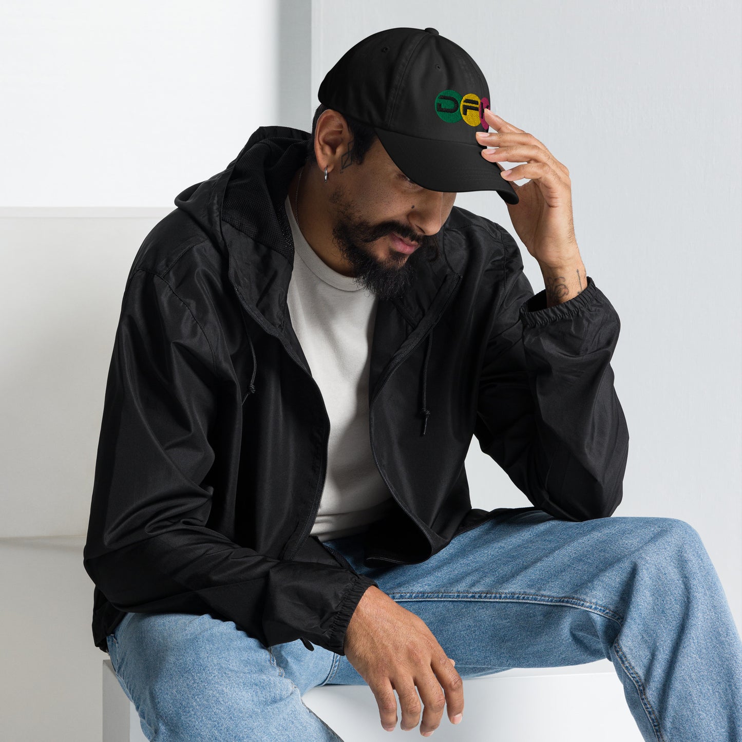 DFK (Rasta Circles) Cap Black