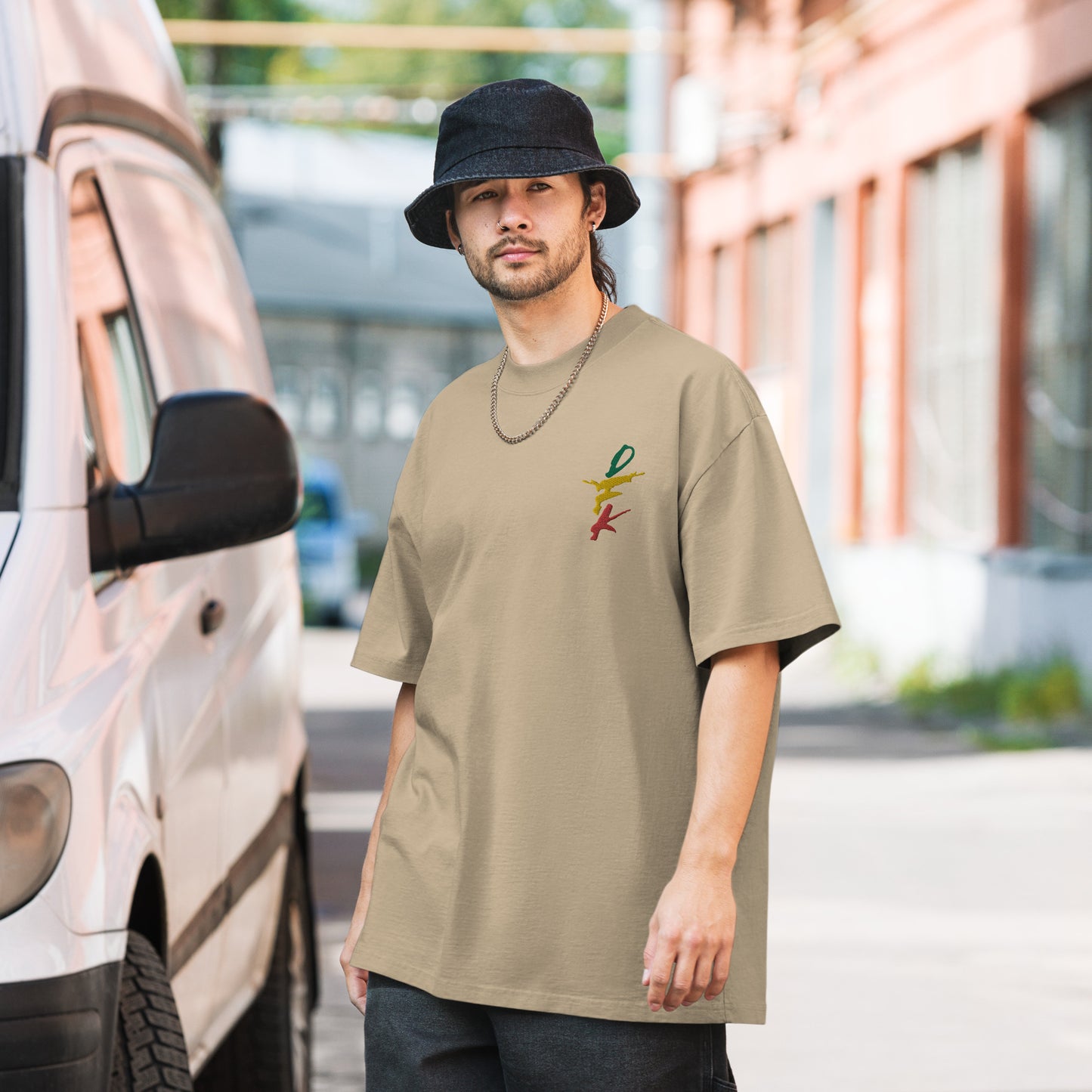 DFK (Funk) Oversized T-Shirt Faded Khaki (unisex)