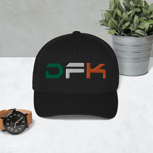 DFK (Ireland) Black Trucker Cap