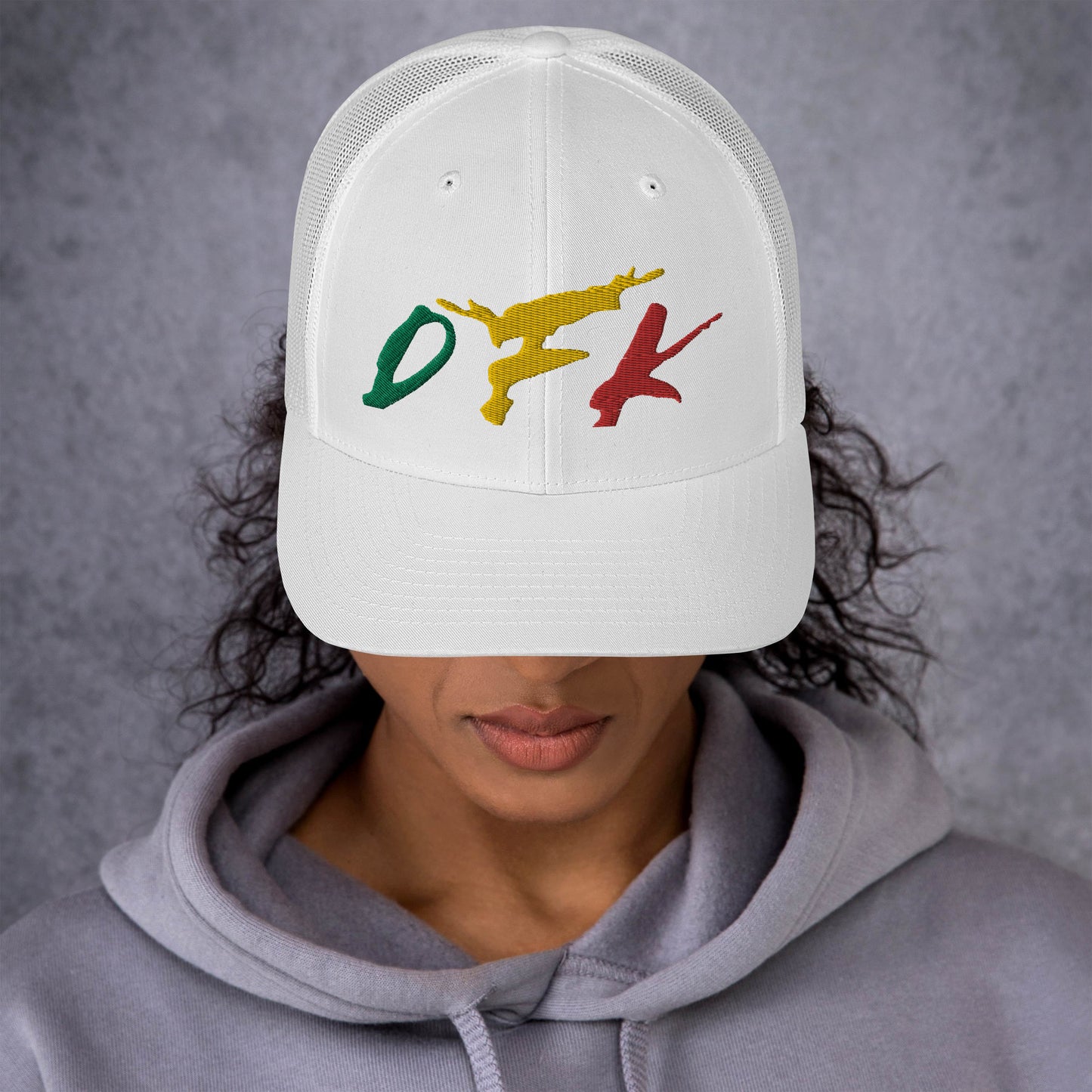 DFK (Rasta-Funk)  White Trucker Cap